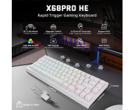 Attack Shark X68PRO HE Wireless Rapid Trigger 8kHz/128kHz Poron biała 6972792470627 - 1349536 - zdjęcie 4